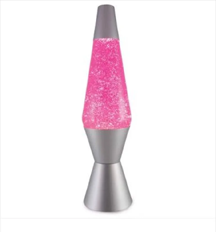 Steampunk Lava Lamps with Industrial - Inspired DetailsSilver/Pink Diamond Glitter Lamp Steampunk Lava Lamps with Industrial - Inspired DetailsSilver/Pink Diamond Glitter Lamp