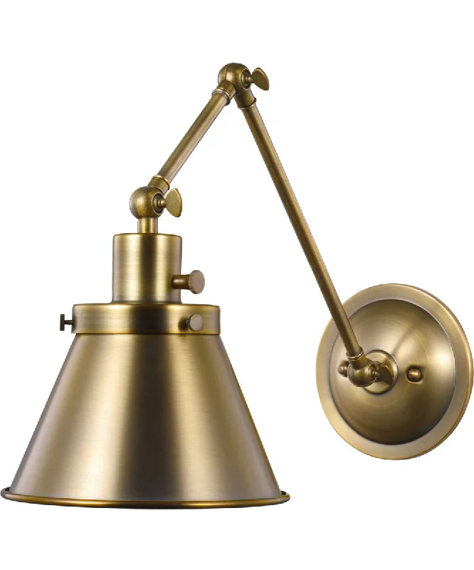 marble wall lamps with luxurious veining for high - end living spacesHinton Swing Arm Wall Light Vintage Brass marble wall lamps with luxurious veining for high - end living spacesHinton Swing Arm Wall Light Vintage Brass