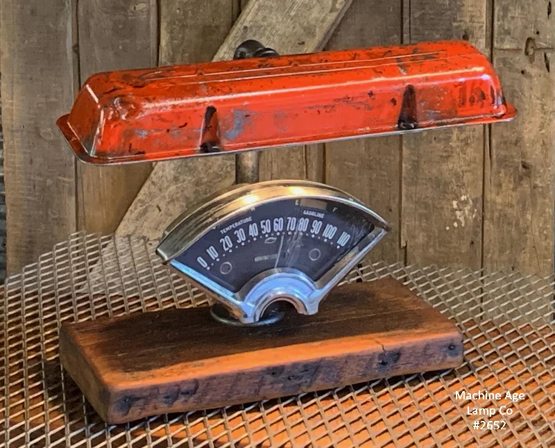 Industrial Wall - Mounted Lighting for Workshop WallsSteampunk Industrial / Antique 1956 Chevy Bel Air Dash / Automotive / Valve Cover / Hot rod / Lamp #2652 Industrial Wall - Mounted Lighting for Workshop WallsSteampunk Industrial / Antique 1956 Chevy Bel Air Dash / Automotive / Valve Cover / Hot rod / Lamp #2652