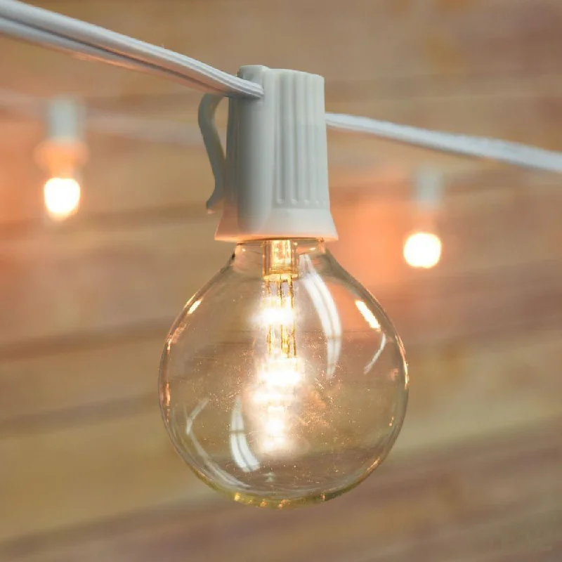 String Lights for Porch Lighting31 FT Shatterproof Light Bulb LED Outdoor Patio String Light Set, 10 Socket E12 C7 Base, White Cord String Lights for Porch Lighting31 FT Shatterproof Light Bulb LED Outdoor Patio String Light Set, 10 Socket E12 C7 Base, White Cord