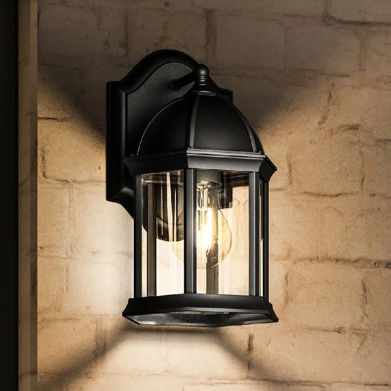 Corrosion - Resistant Industrial Lighting for Coastal FactoriesUHP1375 Tudor Outdoor Wall Sconce 11.375''H x 6.5''W, Midnight Black Finish, Greensboro Collection Corrosion - Resistant Industrial Lighting for Coastal FactoriesUHP1375 Tudor Outdoor Wall Sconce 11.375''H x 6.5''W, Midnight Black Finish, Greensboro Collection