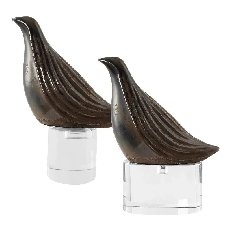 Nesting Bird Sculptures - Set of 2