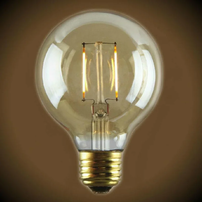 Edison light bulbs for industrial fixturesLED Filament Edison Light Bulb - G25 Globe - 1.5 Watt - Amber - 2200K Edison light bulbs for industrial fixturesLED Filament Edison Light Bulb - G25 Globe - 1.5 Watt - Amber - 2200K