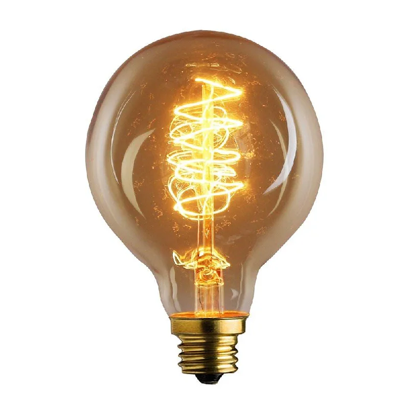60 watt Edison style light bulbsE26 Base Round Spiral Loop Filament Vintage Edison Bulbs, 4 3/4-inch Long 60 watt Edison style light bulbsE26 Base Round Spiral Loop Filament Vintage Edison Bulbs, 4 3/4-inch Long