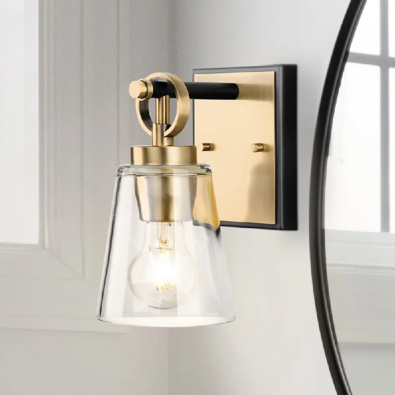 Dimmable Industrial Lighting for Ambiance ControlUHP4941 Classic Indoor Bath Light, 9-1/8''H x 6-5/8"W x 4-3/4''D, Vintage Brass Finish, Norfolk Collection Dimmable Industrial Lighting for Ambiance ControlUHP4941 Classic Indoor Bath Light, 9-1/8''H x 6-5/8"W x 4-3/4''D, Vintage Brass Finish, Norfolk Collection