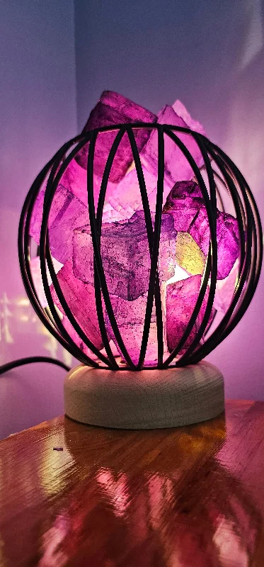 Lava Lamps for Card Shops to Add Some PersonalitySTUNNING DYED CLEAR QUARTZ IN AMETHYST COLOUR TONES CRYSTAL CAGE LAMP no2 Lava Lamps for Card Shops to Add Some PersonalitySTUNNING DYED CLEAR QUARTZ IN AMETHYST COLOUR TONES CRYSTAL CAGE LAMP no2