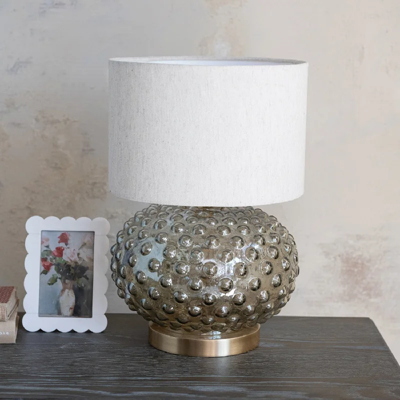 Battery - Operated Salt Lamps for Portable UseGlass Hobnail Table Lamp
