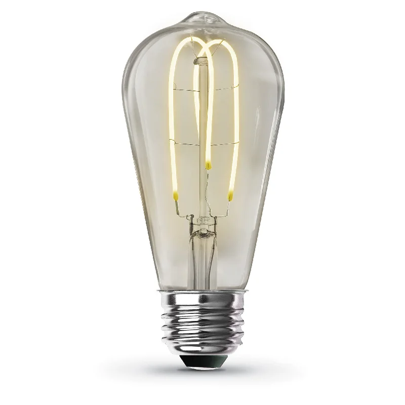 Squirrel cage filament Edison light bulbs4.5W (40W Replacement) ST19 E26 Dimmable M Shape Filament Clear Glass Vintage Edison LED Light Bulb, Bright White Squirrel cage filament Edison light bulbs4.5W (40W Replacement) ST19 E26 Dimmable M Shape Filament Clear Glass Vintage Edison LED Light Bulb, Bright White