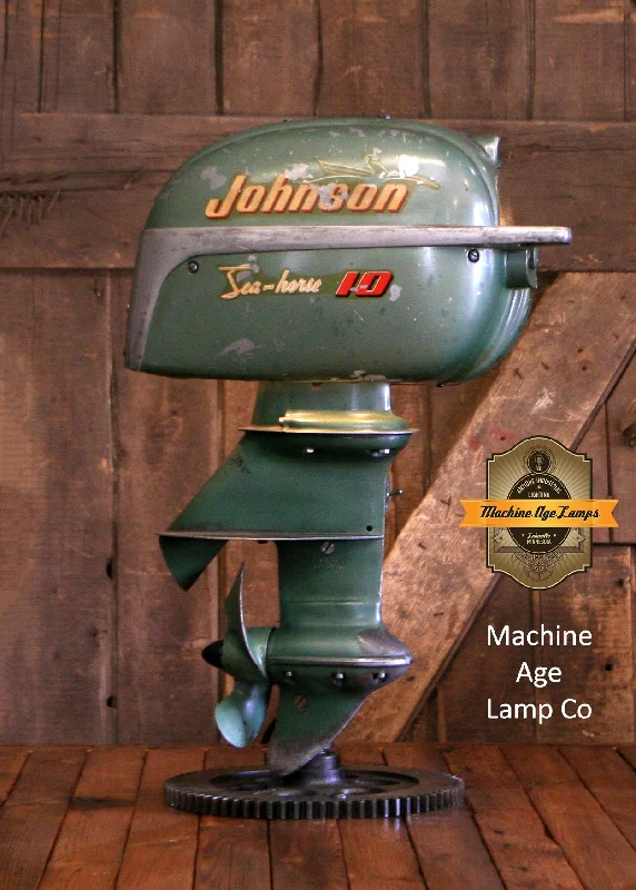 Industrial Lighting for Woodworking FactoriesSteampunk Industrial / Antique Johnson Boat Motor / Nautical / Marine / Cabin / Lamp #3722 Industrial Lighting for Woodworking FactoriesSteampunk Industrial / Antique Johnson Boat Motor / Nautical / Marine / Cabin / Lamp #3722