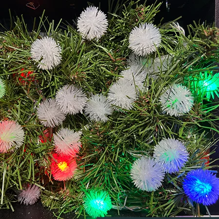 LED String Lights with Warm White GlowSpiked Snowball Light String