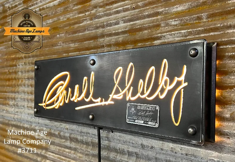 High - Bay LED Industrial Lighting for WarehousesSteampunk Industrial / Carroll Shelby Signature / Wall Sconce Art / Automotive / #3711 High - Bay LED Industrial Lighting for WarehousesSteampunk Industrial / Carroll Shelby Signature / Wall Sconce Art / Automotive / #3711