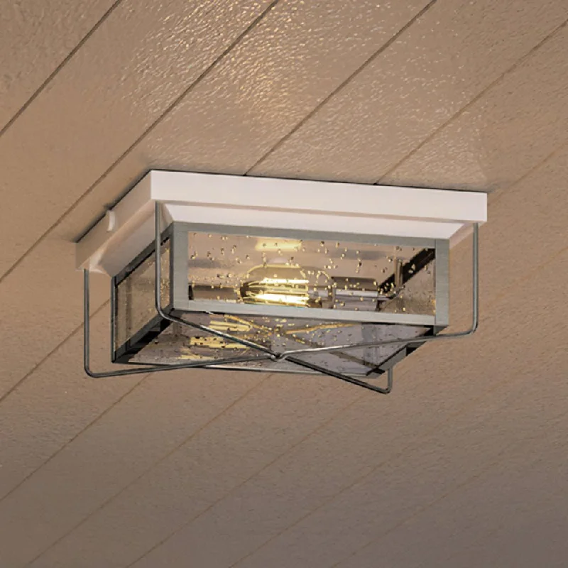 Industrial Lighting for Woodworking FactoriesUHP1331 Vintage Outdoor Ceiling Light 5.5''H x 11.5''W, Stainless Steel Finish, Longmont Collection Industrial Lighting for Woodworking FactoriesUHP1331 Vintage Outdoor Ceiling Light 5.5''H x 11.5''W, Stainless Steel Finish, Longmont Collection
