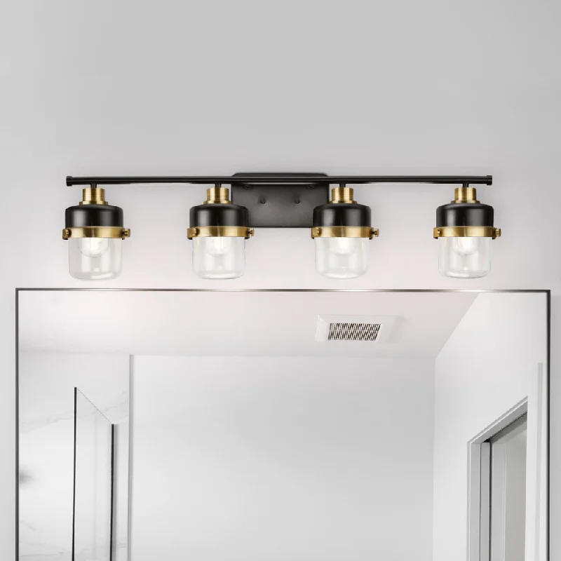 Industrial Wall - Mounted Lighting for Workshop WallsUHP4477 Industrial Indoor Bath Light, 8-3/8''H x 6-3/8"W x 33-3/4''D, Matte Black Finish, Olympia Collection Industrial Wall - Mounted Lighting for Workshop WallsUHP4477 Industrial Indoor Bath Light, 8-3/8''H x 6-3/8"W x 33-3/4''D, Matte Black Finish, Olympia Collection