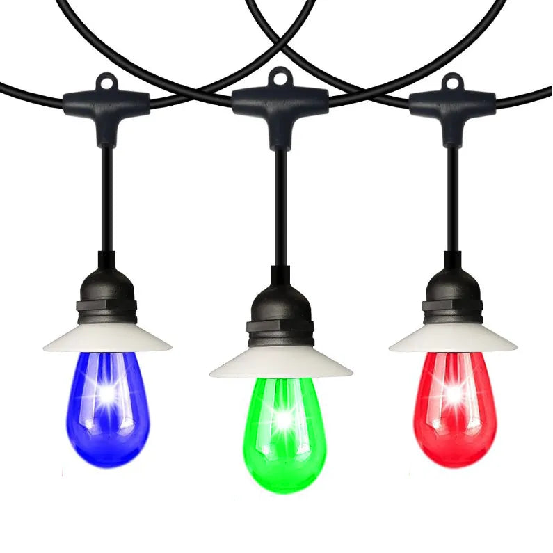 Smart - enabled recessed lights controllable via smartphone48FT 30 Lamp Commercial Grade LED String Light, RGB-IC, IP65 Rated, 100-240V Smart - enabled recessed lights controllable via smartphone48FT 30 Lamp Commercial Grade LED String Light, RGB-IC, IP65 Rated, 100-240V
