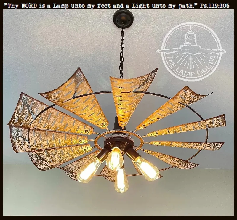 Industrial Area Lighting for Large Open SpacesWindmill Chandelier Farmhouse Lighting Fixture Industrial Area Lighting for Large Open SpacesWindmill Chandelier Farmhouse Lighting Fixture