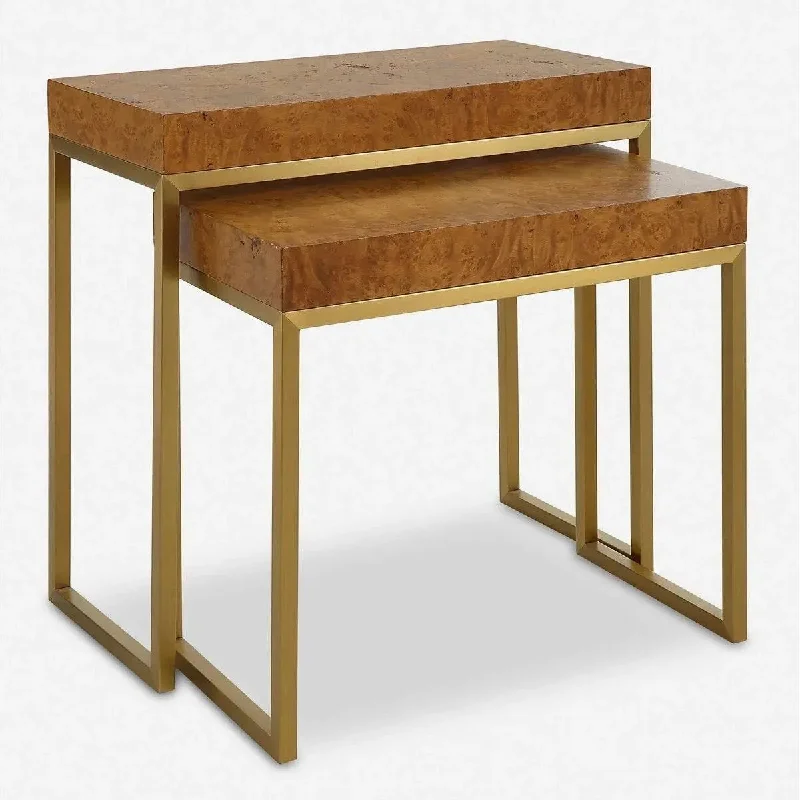 Burl-esque Nesting Tables - Set of 2
