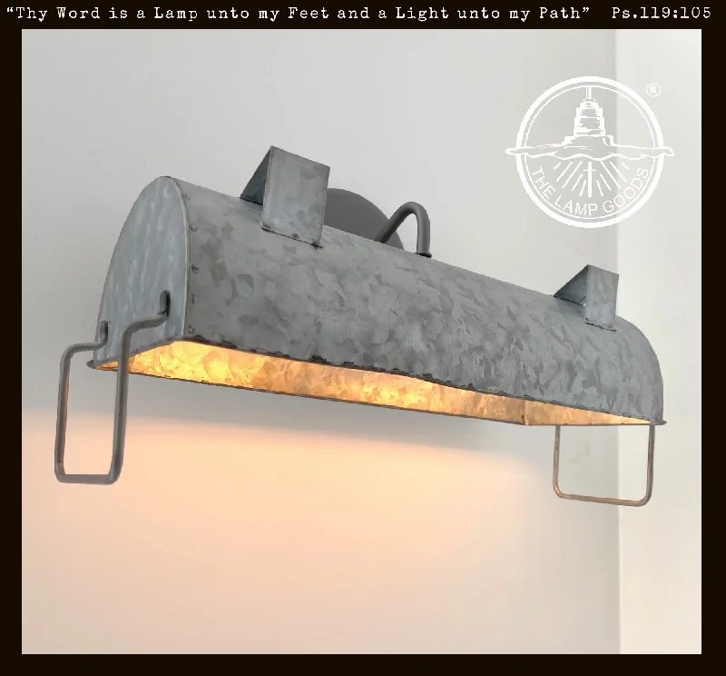 Industrial Lighting for Textile MillsIndustrial Galvanized Farmhouse Vanity Light