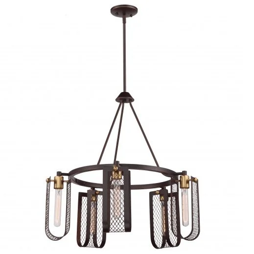 Small size Edison light bulbsBandit 5-Lights Edison Chandelier - Patina Bronze Finish