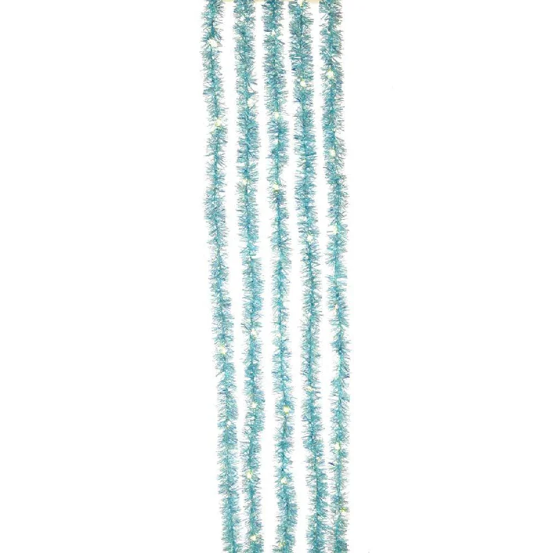 String Lights for Camping TripsAqua Tinsel Cascade LED Light Set
