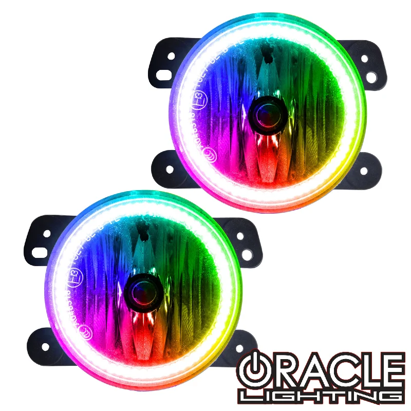 2007-2015 Jeep Wrangler Pre-Assembled Fog Lights - Dynamic ColorSHIFT