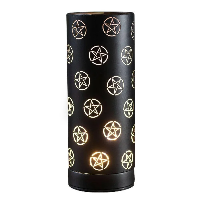Natural Himalayan Salt Lamps with Soft GlowBlack Pentagram Aroma Lamp