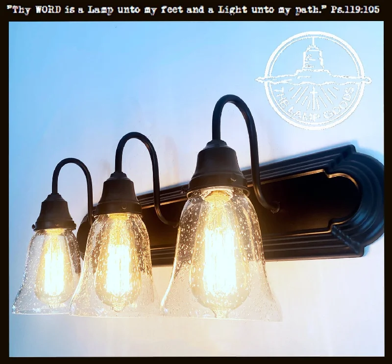 Energy - Efficient Industrial Lighting for Cost - SavingsSeeded Glass Bathroom Light Fixture Energy - Efficient Industrial Lighting for Cost - SavingsSeeded Glass Bathroom Light Fixture