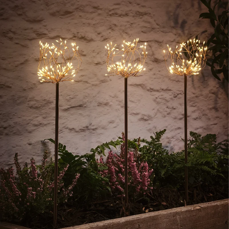 String Lights with Clear Bulbs for a Classic Look3 Flower Shaped Micro LED Solar Stake Lights String Lights with Clear Bulbs for a Classic Look3 Flower Shaped Micro LED Solar Stake Lights