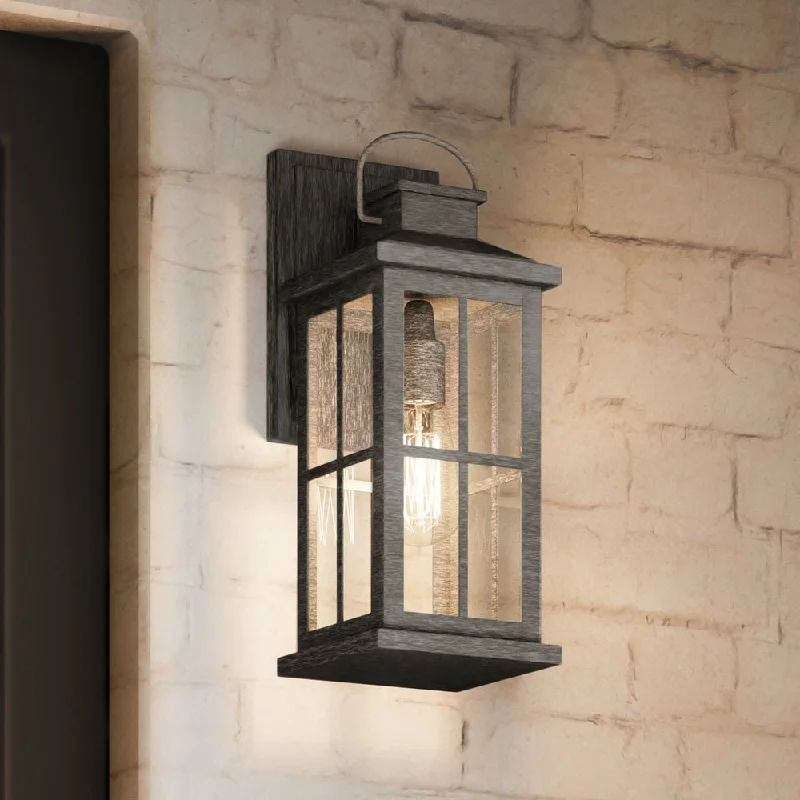 Industrial Wall - Mounted Lighting for Workshop WallsUHP1295 Transitional Outdoor Wall Sconce 14.25''H x 6''W, Aged Pewter Finish, Anaheim Collection Industrial Wall - Mounted Lighting for Workshop WallsUHP1295 Transitional Outdoor Wall Sconce 14.25''H x 6''W, Aged Pewter Finish, Anaheim Collection