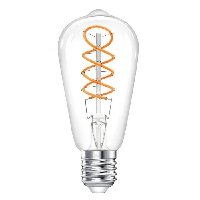 Edison light bulbs for chandeliersCurved LED  Filament Edison Bulb - 4 Watt - 2200K