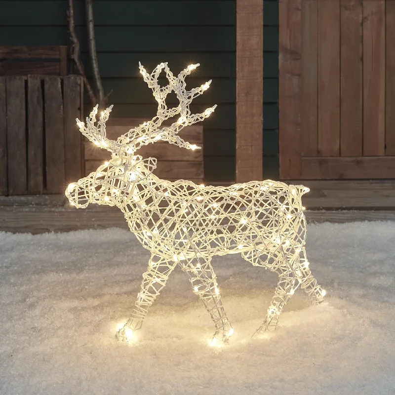 Waterproof String Lights for Patio Decor70cm Arkendale Dual Colour LED Rattan Light Up Reindeer