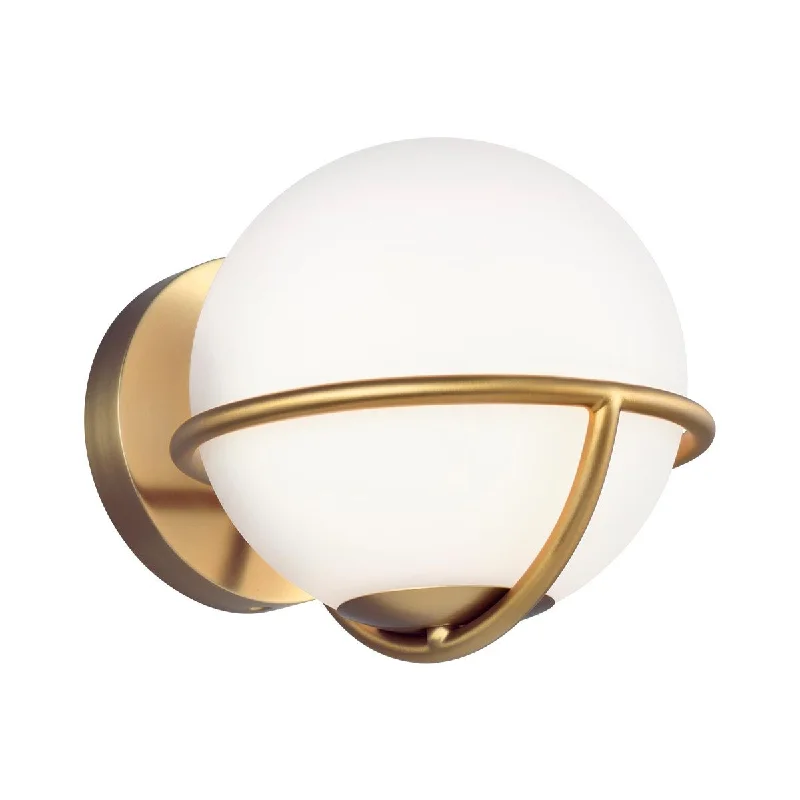 coastal style wall lamps with nautical elements for beachfront homesApollo 1 Light Wall Light - Burnished Brass/Polished Nickel IP20 G9