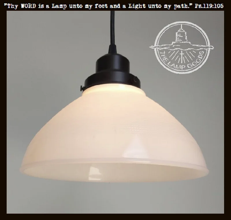 Industrial Lighting for Food Processing FactoriesMilk Glass PENDANT Light - 10"