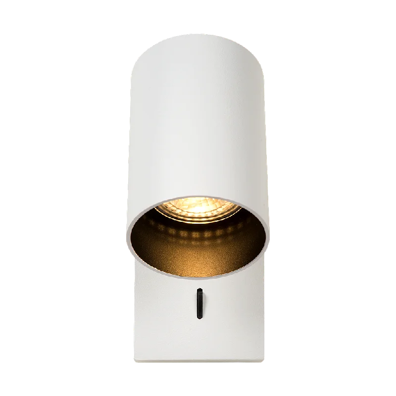 wood wall lamps with natural grain for a warm and organic feelWall light Nuo | white - black inside