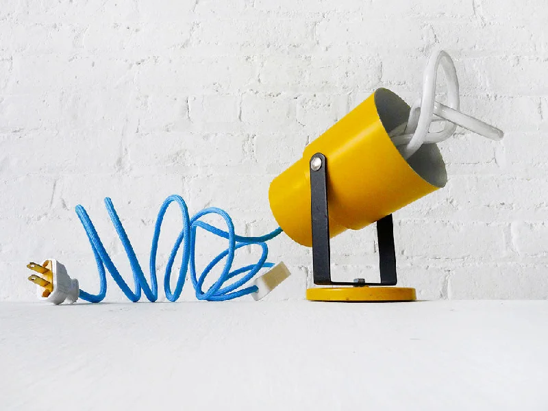 Lava Lamps for Pizza Parlors to Create a Casual Vibe20% SALE Vintage Yellow Theater Spotlight Sconce or Table Lamp - Blue Color Cord - Plumen Lava Lamps for Pizza Parlors to Create a Casual Vibe20% SALE Vintage Yellow Theater Spotlight Sconce or Table Lamp - Blue Color Cord - Plumen
