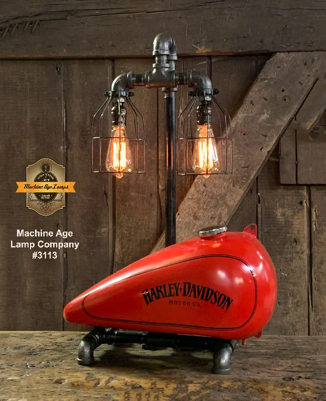 Industrial Lighting for Electronics ManufacturingSteampunk Industrial, Original Motorcycle HD Gas Tank Lamp #3113 Industrial Lighting for Electronics ManufacturingSteampunk Industrial, Original Motorcycle HD Gas Tank Lamp #3113