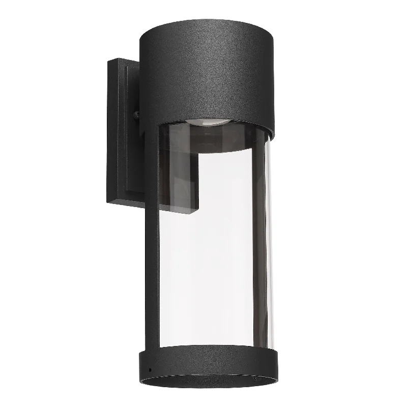 Industrial Lighting for Furniture FactoriesTrefor LED Wall Sconce - Powder Coated Black - Clear Glass - 6W Integrated LED Module - 241 Lm - 3000K Warm White Industrial Lighting for Furniture FactoriesTrefor LED Wall Sconce - Powder Coated Black - Clear Glass - 6W Integrated LED Module - 241 Lm - 3000K Warm White