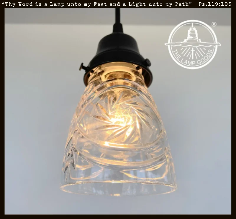 Durable Industrial Lighting for Harsh EnvironmentsPetite Leaded Cut 1930's Glass Hanging Pendant Light Durable Industrial Lighting for Harsh EnvironmentsPetite Leaded Cut 1930's Glass Hanging Pendant Light