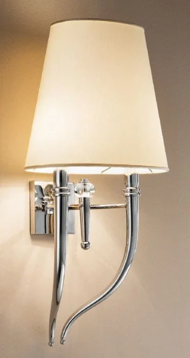 metal wall lamps with a matte black finish for a sleek and modern lookWall Light With Contemporary Polished Nickel Base