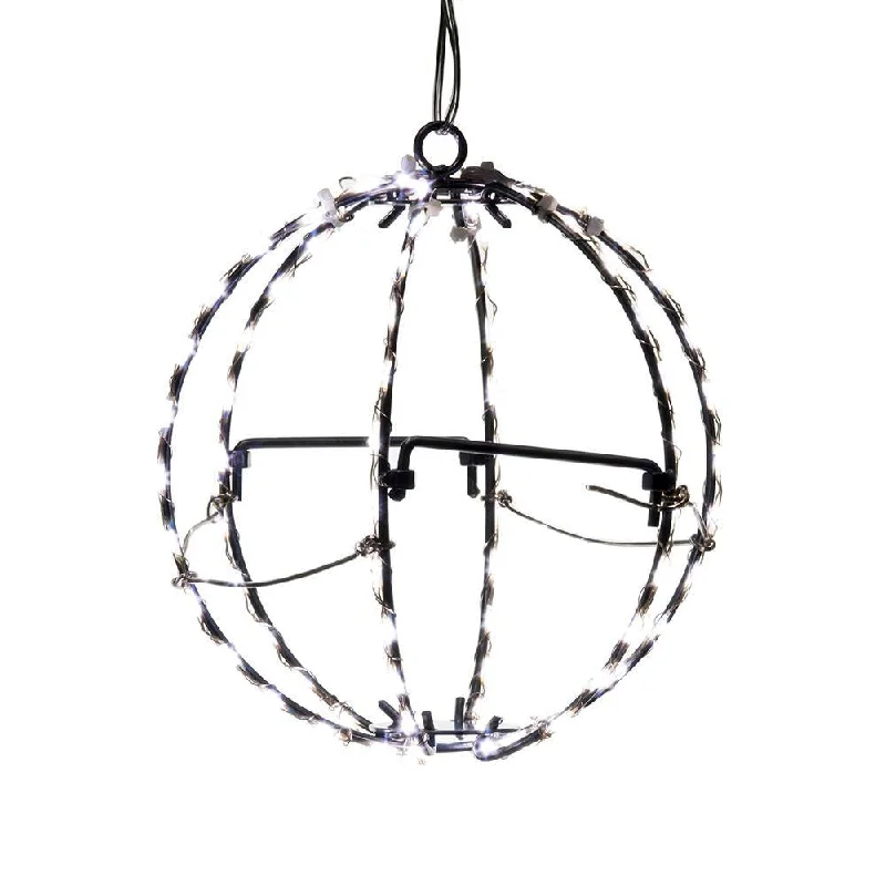 LED String Lights with Warm White GlowCool White-LED Metal Light Sphere