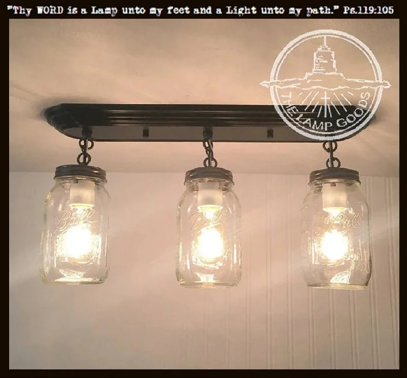Industrial Lighting for Electronics ManufacturingMason Jar LIGHT FIXTURE Rectangular Chain Trio Industrial Lighting for Electronics ManufacturingMason Jar LIGHT FIXTURE Rectangular Chain Trio