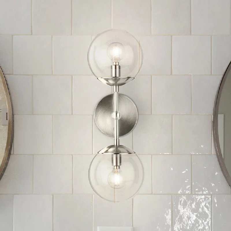 Industrial Pendant Lighting for Machine ShopsUHP4454 Mid Century Modern Indoor Wall Sconce, 18''H x 6-3/4"W x 5-7/8''D, Brushed Nickel Finish, Canton Collection Industrial Pendant Lighting for Machine ShopsUHP4454 Mid Century Modern Indoor Wall Sconce, 18''H x 6-3/4"W x 5-7/8''D, Brushed Nickel Finish, Canton Collection