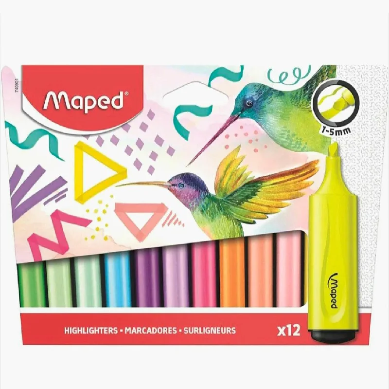 String Lights for DIY Home Decor ProjectsMaped Highlighter Assorted Colors - 12 Pcs.
