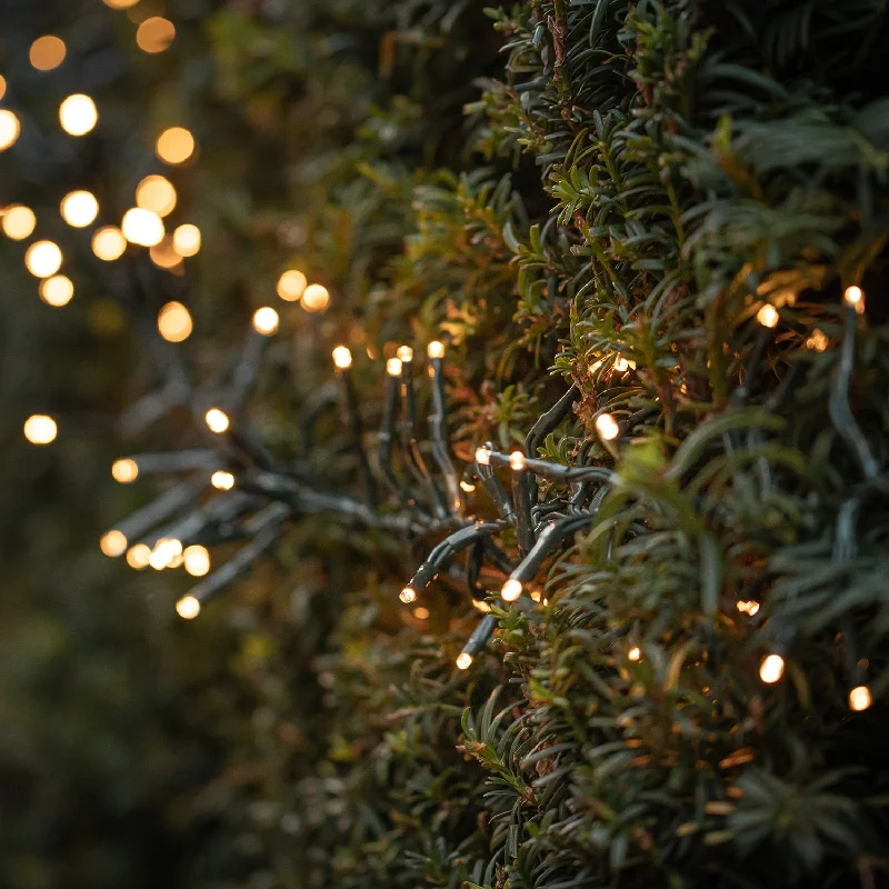 LED String Lights with Warm White Glow7m Solar Cluster Lights