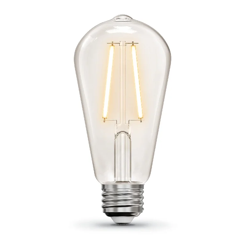 40 watt equivalent Edison light bulbs5W (40W Replacement) ST19 E26 Clear Glass Vintage Edison LED Light Bulb, Soft White (4-Pack) 40 watt equivalent Edison light bulbs5W (40W Replacement) ST19 E26 Clear Glass Vintage Edison LED Light Bulb, Soft White (4-Pack)