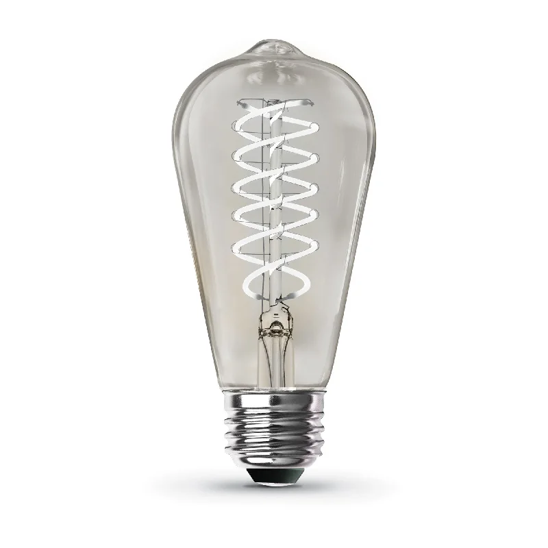 Mercury glass Edison light bulbs6.5W (60W Replacement) ST19 E26 Dimmable Spiral Filament Clear Glass Vintage Edison LED Light Bulb, Daylight Mercury glass Edison light bulbs6.5W (60W Replacement) ST19 E26 Dimmable Spiral Filament Clear Glass Vintage Edison LED Light Bulb, Daylight