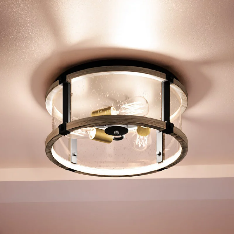Industrial Lighting for Chemical PlantsUEX2353 Luxe Industrial Ceiling Light 7''H x 15''W, Charcoal & Olde Brass Finish, Elwood Collection Industrial Lighting for Chemical PlantsUEX2353 Luxe Industrial Ceiling Light 7''H x 15''W, Charcoal & Olde Brass Finish, Elwood Collection