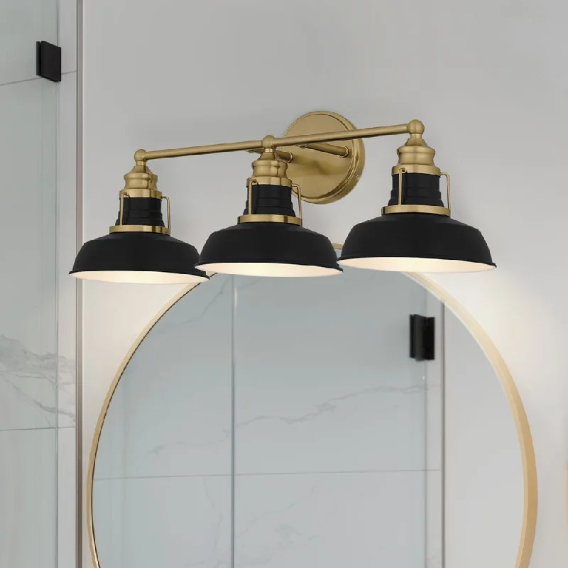 High - Bay LED Industrial Lighting for WarehousesUQL5421 Traditional Indoor Bath Light, 9''H x 25.5''W x 8.5''D, Aged Brass Finish, Werribee Collection High - Bay LED Industrial Lighting for WarehousesUQL5421 Traditional Indoor Bath Light, 9''H x 25.5''W x 8.5''D, Aged Brass Finish, Werribee Collection