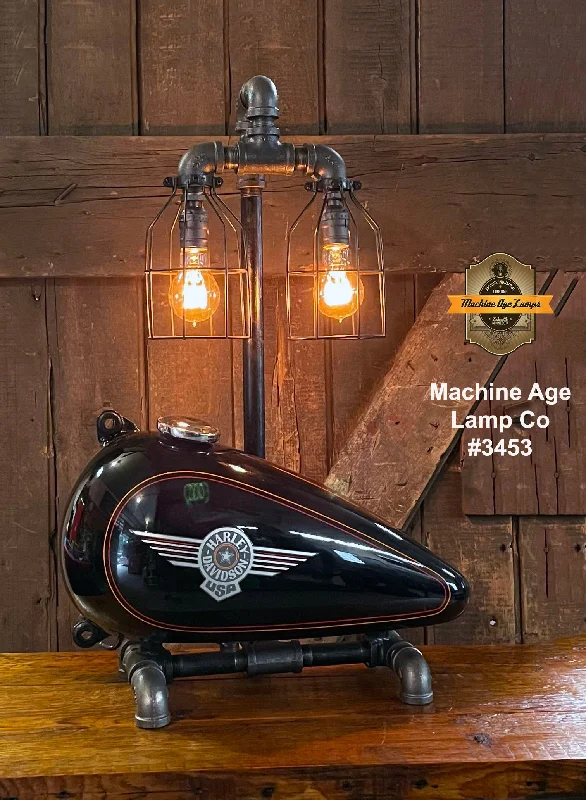 Adjustable Industrial Lighting for Flexible IlluminationSteampunk Industrial, Original Motorcycle HD Gas Tank Lamp #3453 Adjustable Industrial Lighting for Flexible IlluminationSteampunk Industrial, Original Motorcycle HD Gas Tank Lamp #3453