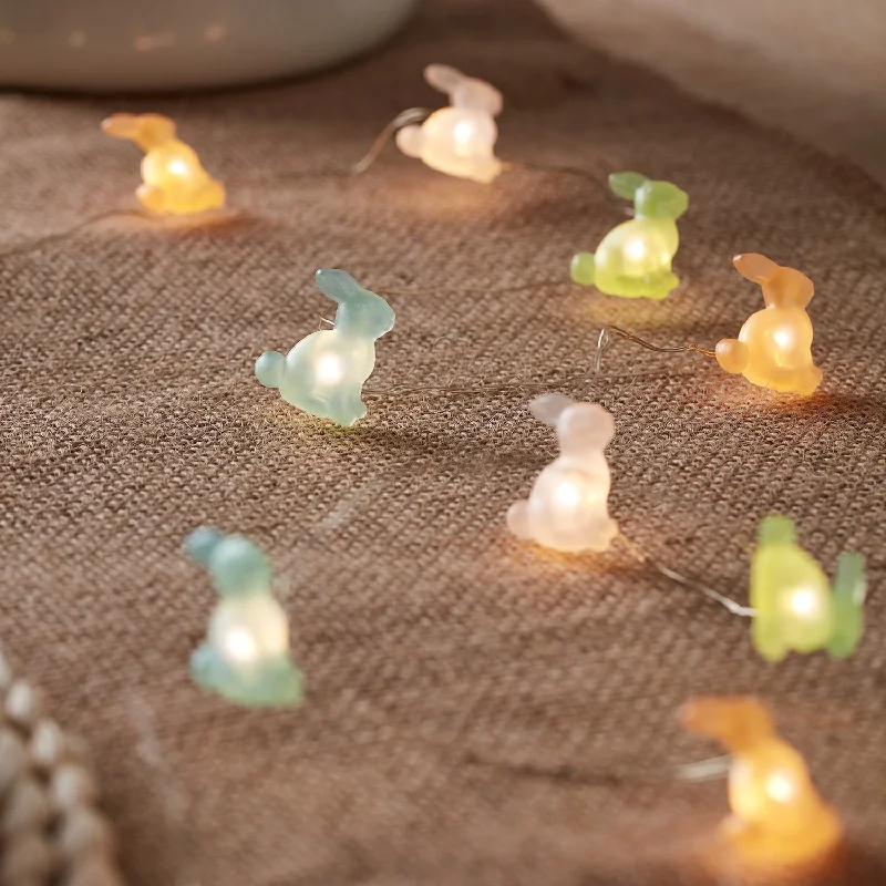 String Lights for Hotel Courtyard Lighting20 Pastel Bunny Micro Fairy Lights
