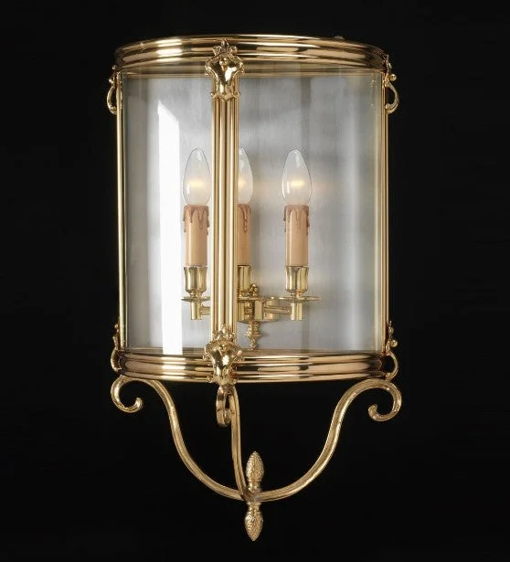 leather wall lamps with a distressed texture for a rugged and stylish lookModern 63 Cm French Gold Wall Lantern